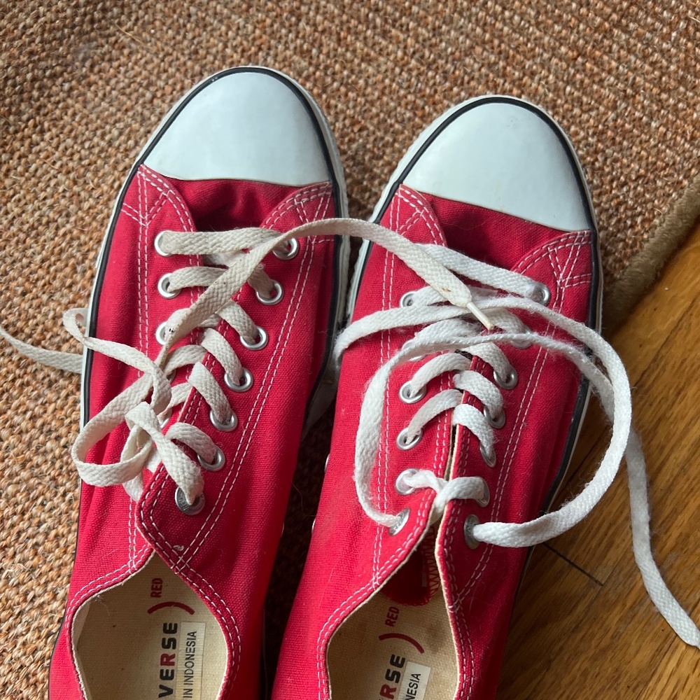 converse all star chuck taylor mens size 13 shoes red lowtop sneakers